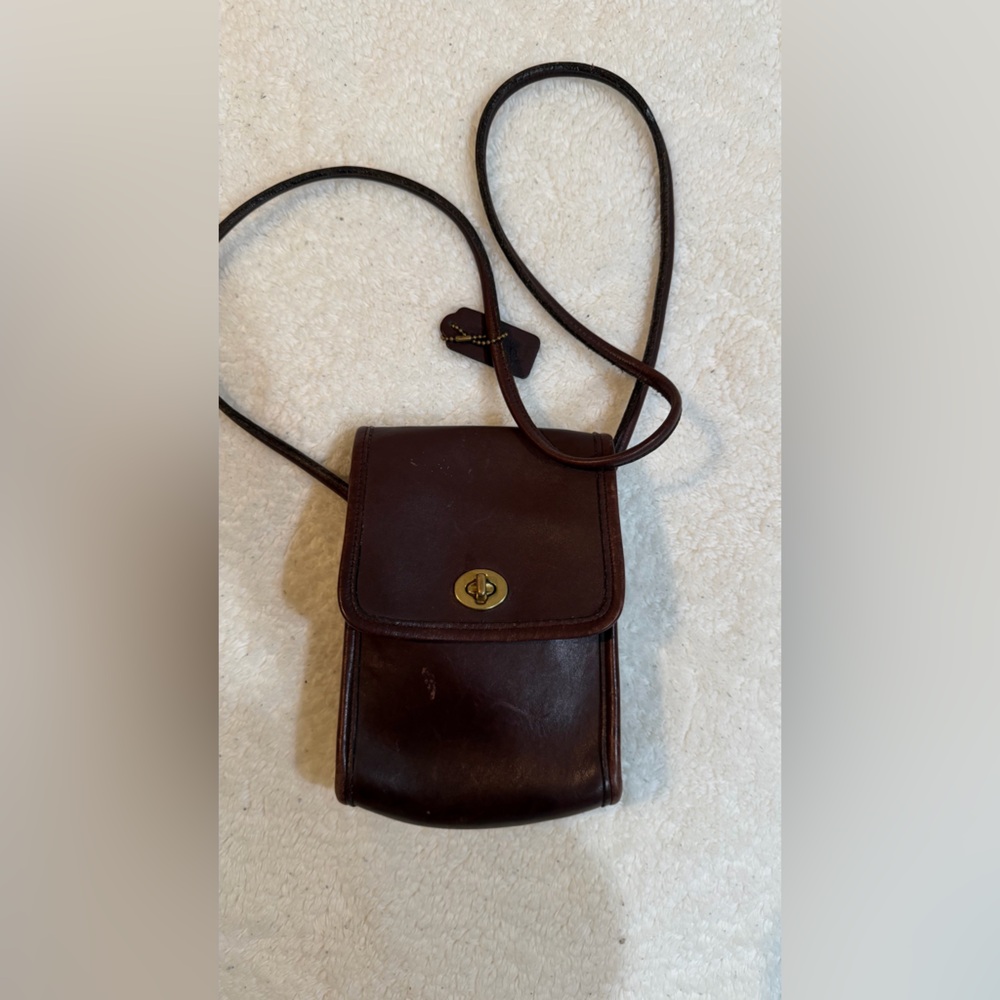 Coach Dark Brown Leather Crossbody Bag